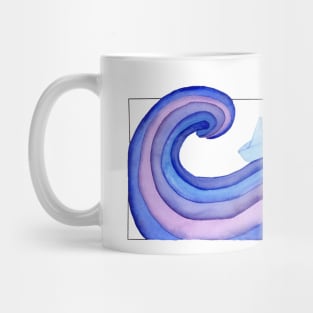 Abstract Wave with Ship Mug